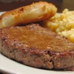 Homemade Hamburger Steaks with Onion Gravy Recipe 5 hamburger steaks with onion gravy 5