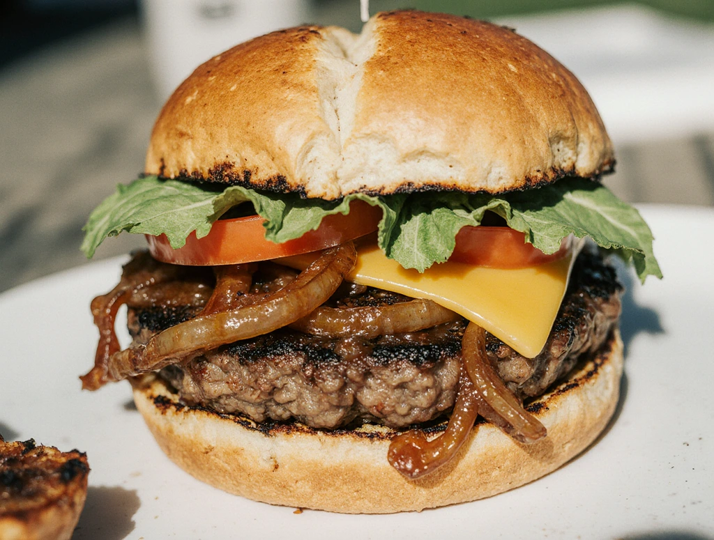 Amazing Ultimate Grilled French Onion Burger Recipe for BBQ Lovers 1 grilled French onion burger 1