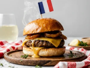 homemade French onion burgers