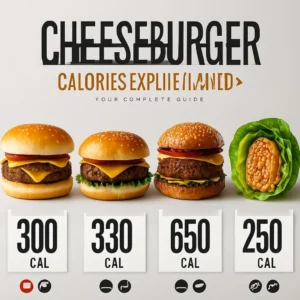 Complete calorie breakdown of a classic cheeseburger